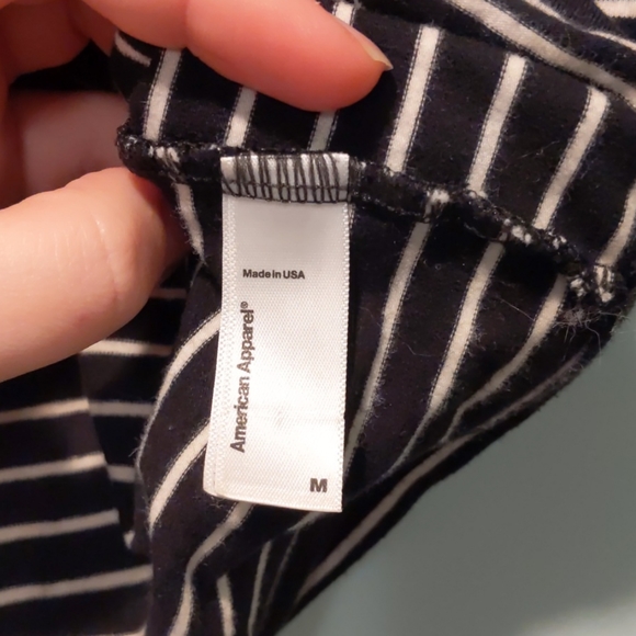 American Apparel Striped Crop Top - Picture 2 of 3